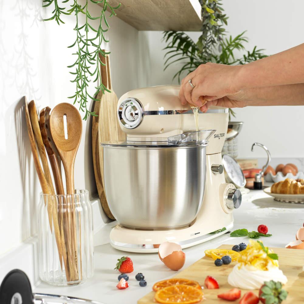 Salter Retro 5L Stand Mixer - Cream