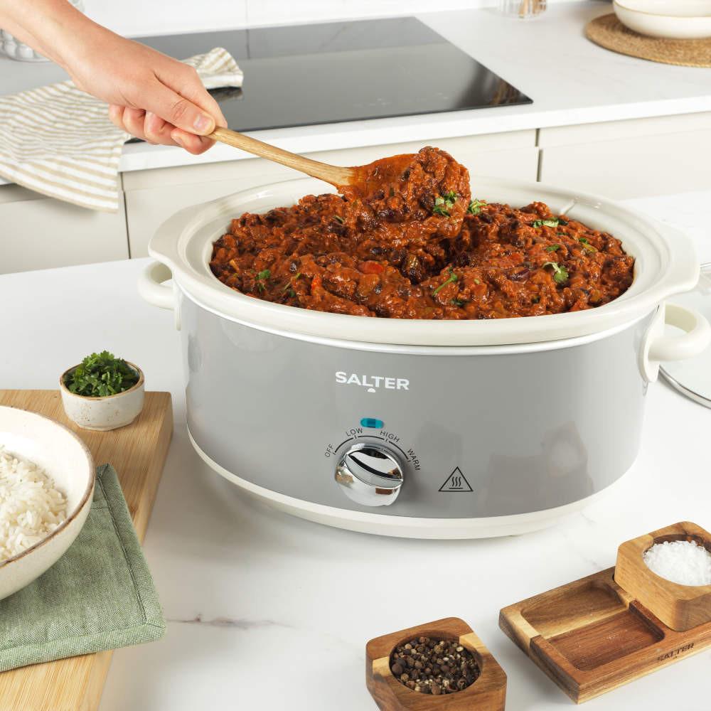 Salter Retro 6.5L Slow Cooker - Grey