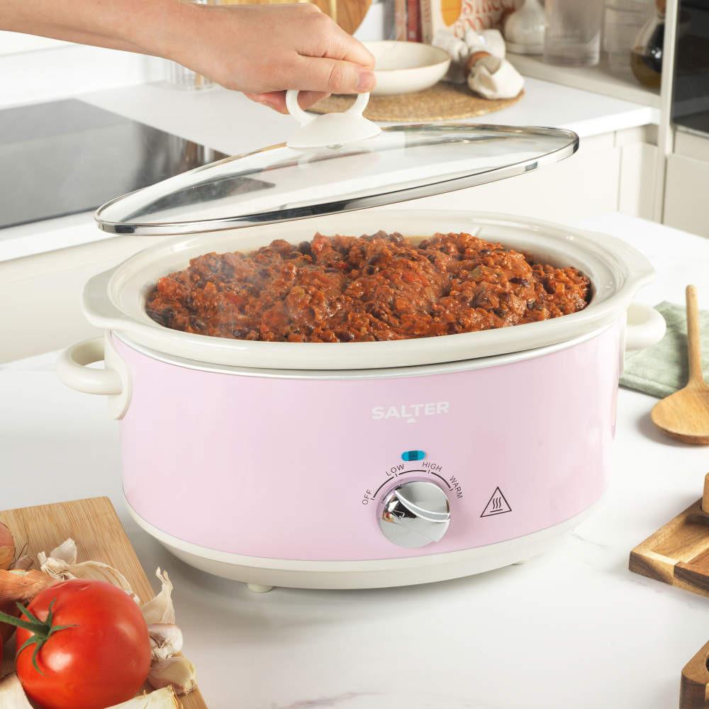 Salter Retro 6.5L Slow Cooker - Pink