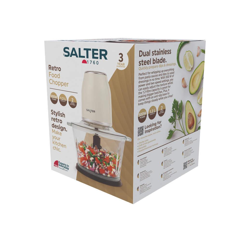 Salter Retro Cream Food Chopper - Electric