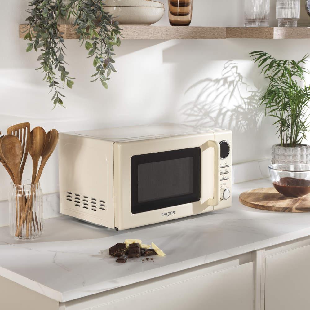 Salter Retro Cream Kettle Toaster & Microwave Set