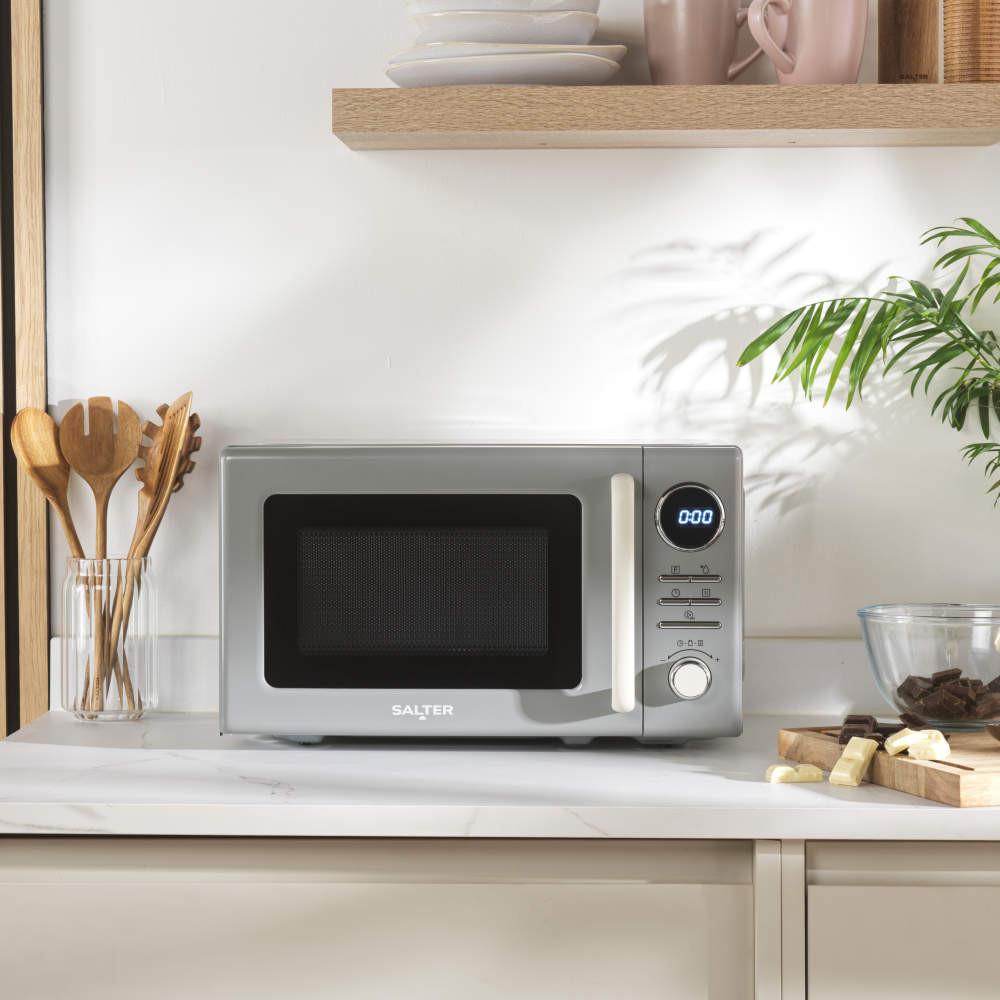 Salter Retro Digital Microwave - Grey