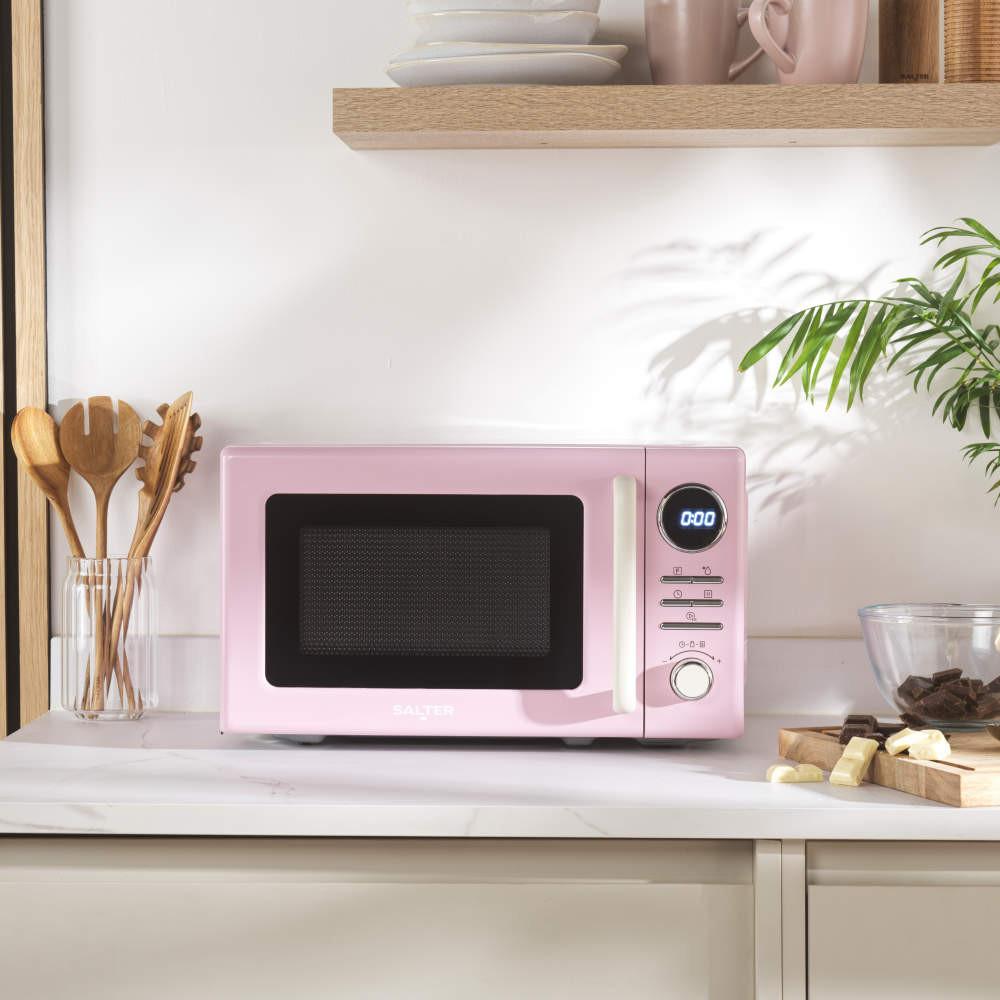 Salter Retro Digital Pink Microwave – 20L