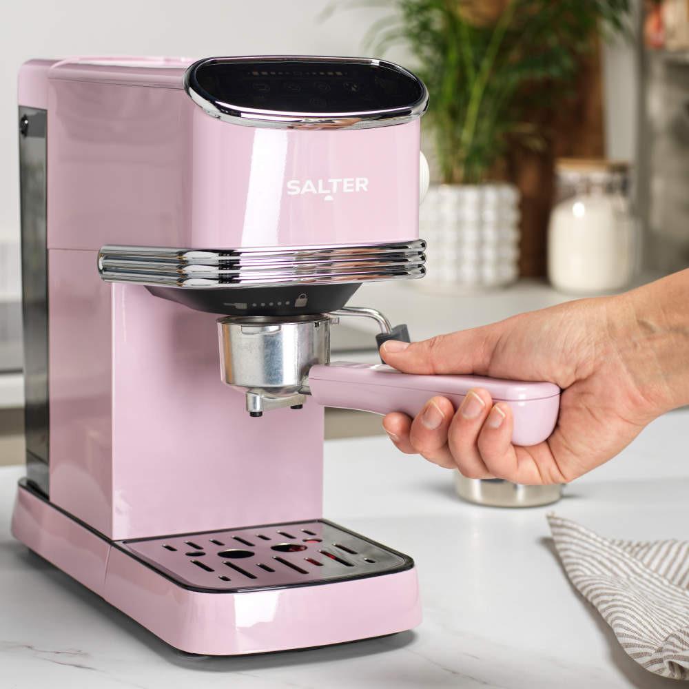 Salter Retro Espresso Coffee Machine - Pink