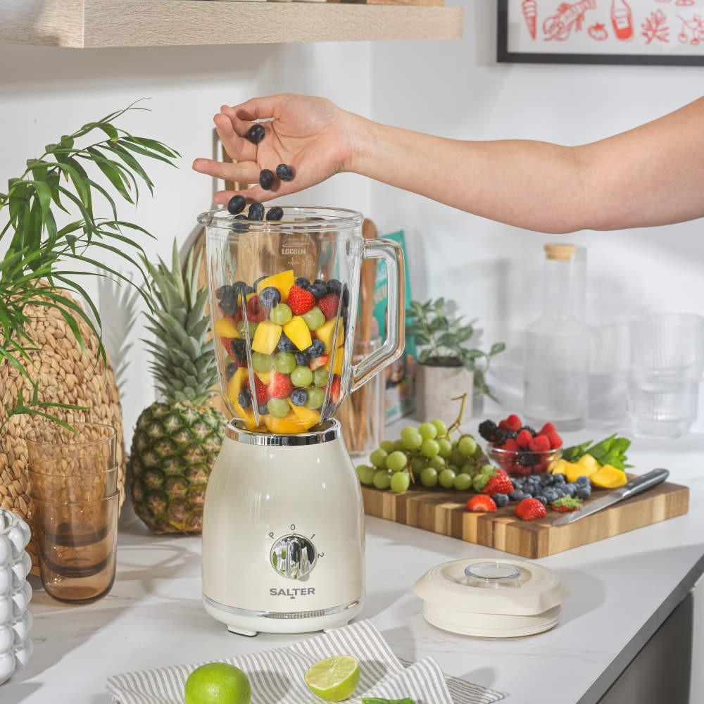 Salter Retro Glass Jug Blender - Cream