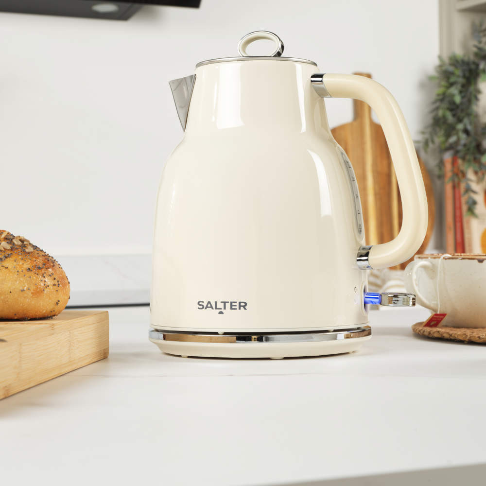 Salter Retro Kettle & 2-Slice Toaster Set – Cream