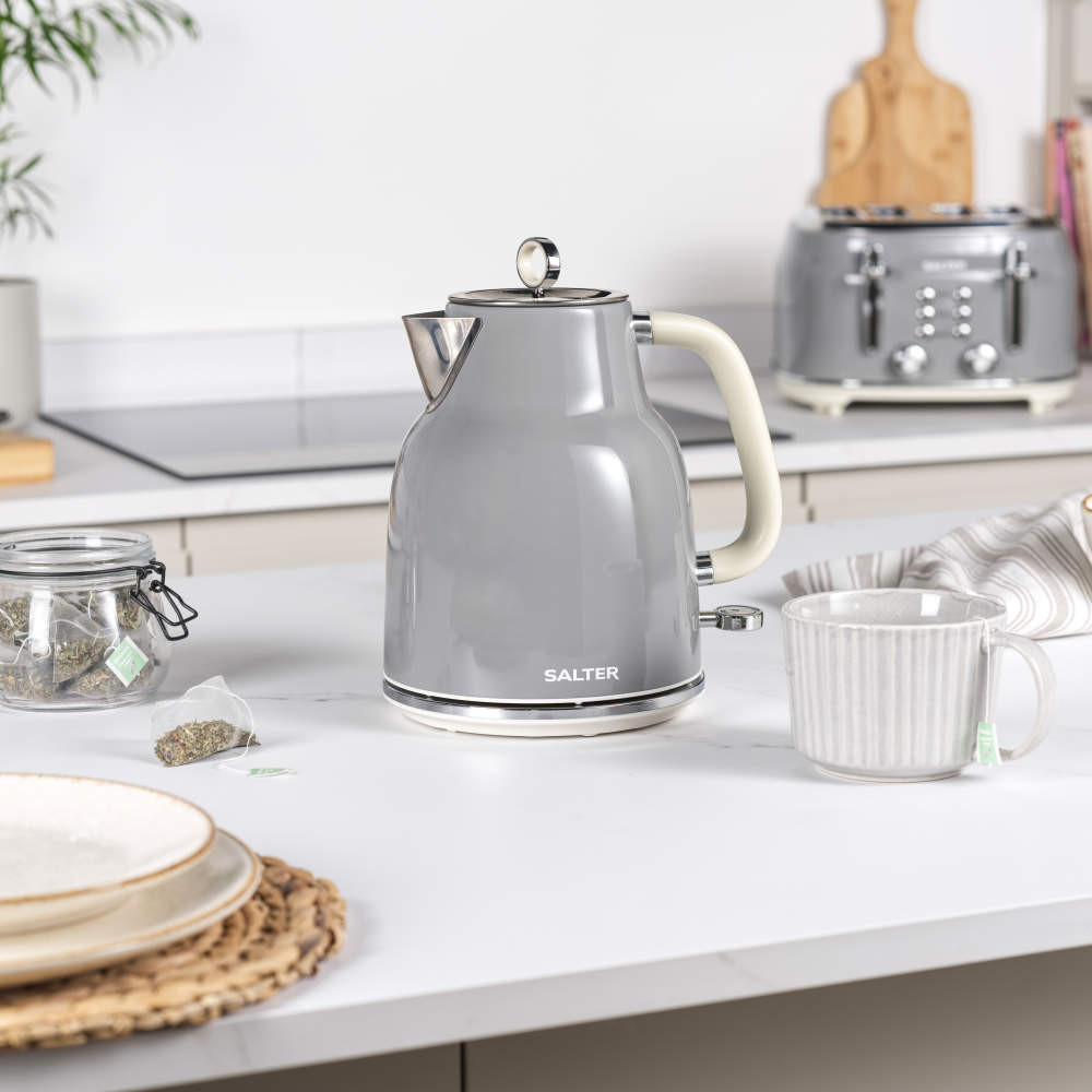 Salter Retro Kettle & Toaster Set – Grey