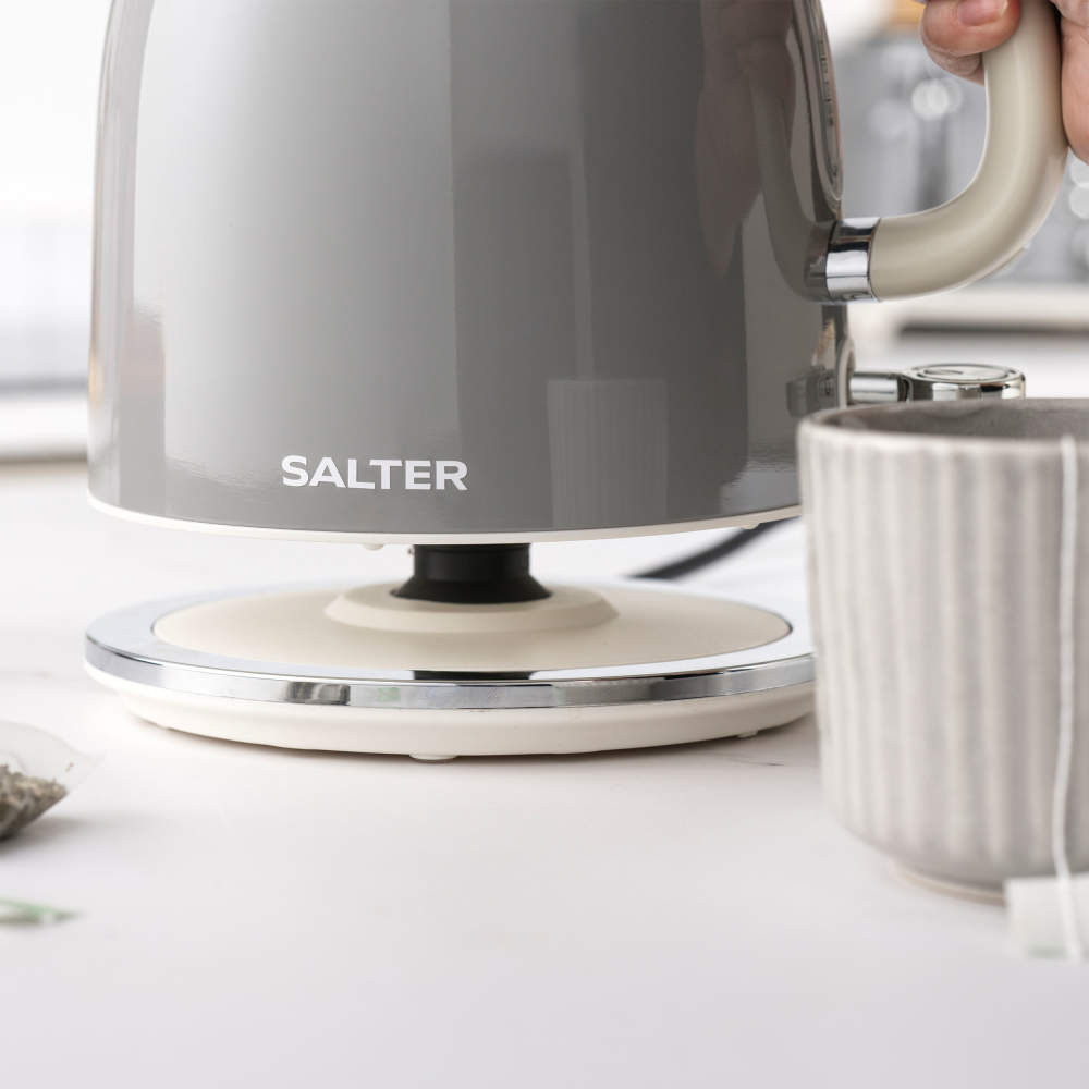 Salter Retro Kettle Toaster & Slow Cooker Set – Grey