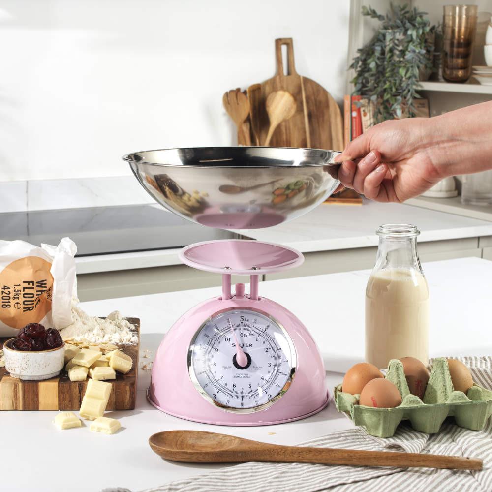 Salter Retro Mechanical Kitchen Scale - Pink