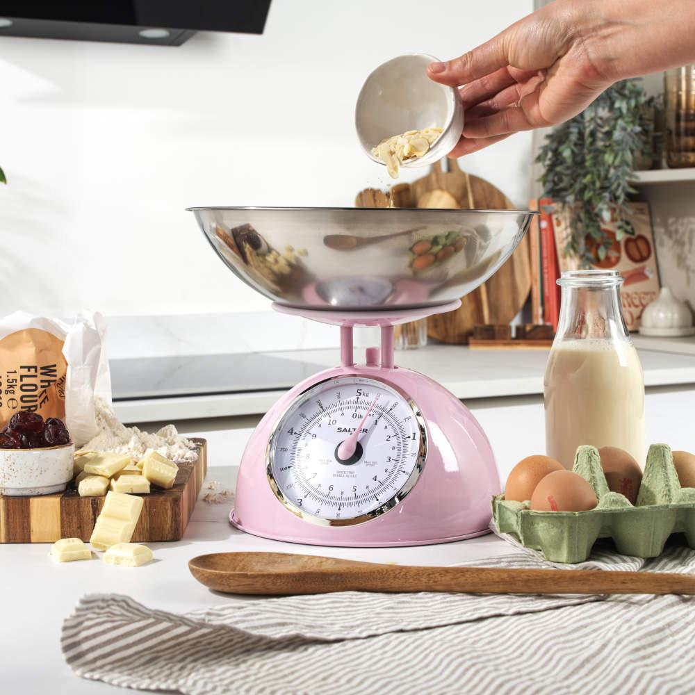Salter Retro Mechanical Kitchen Scale - Pink