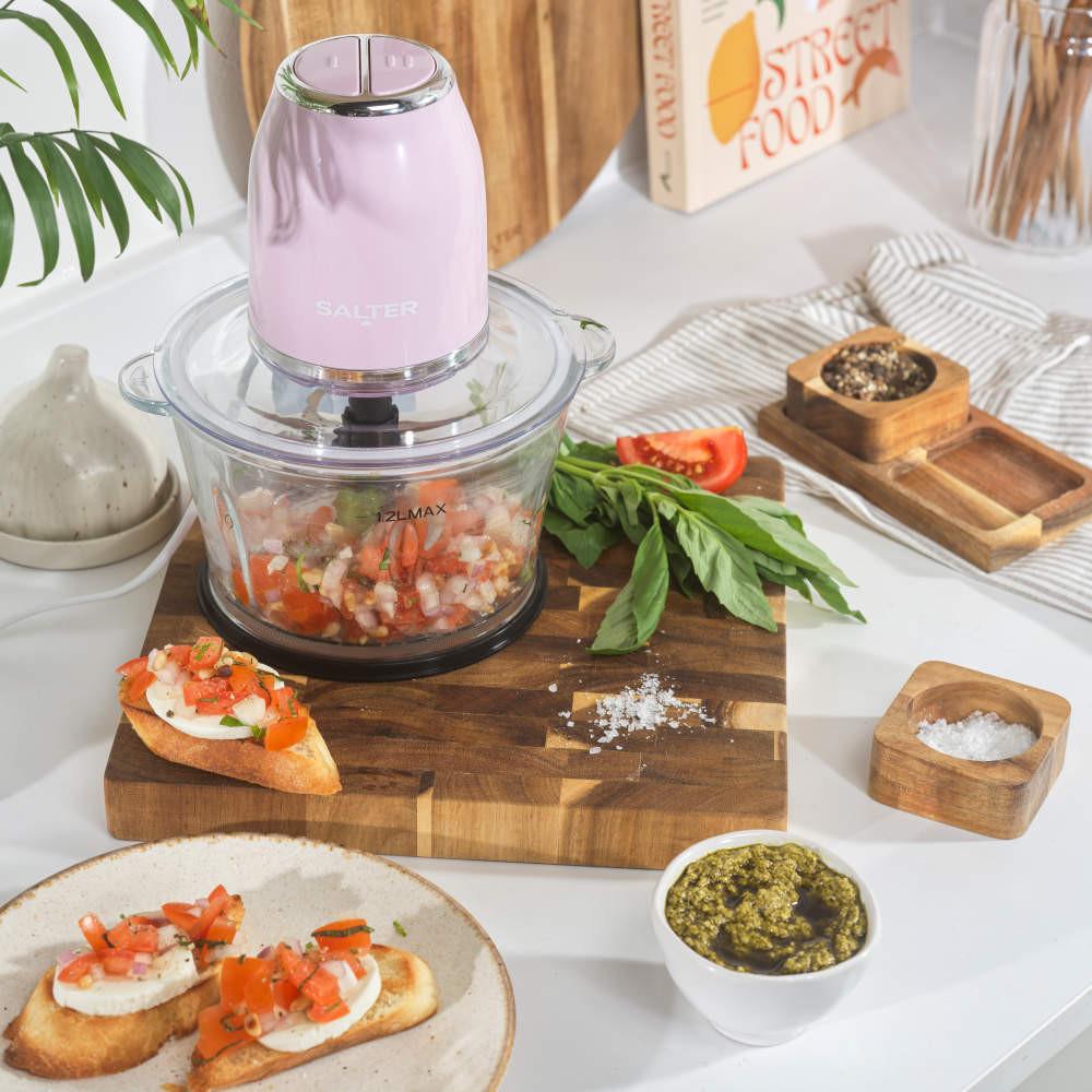 Salter Retro Pink Food Chopper - Electric