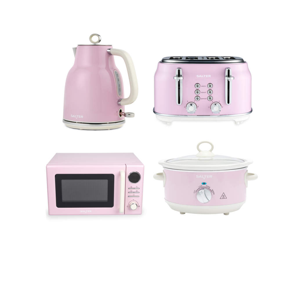 salter Retro Pink Kitchen Set