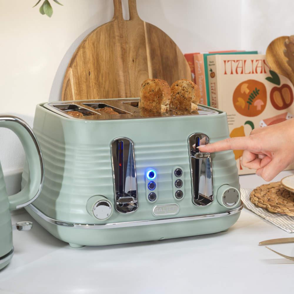 Salter Ripple 4-Slice Toaster – Sage
