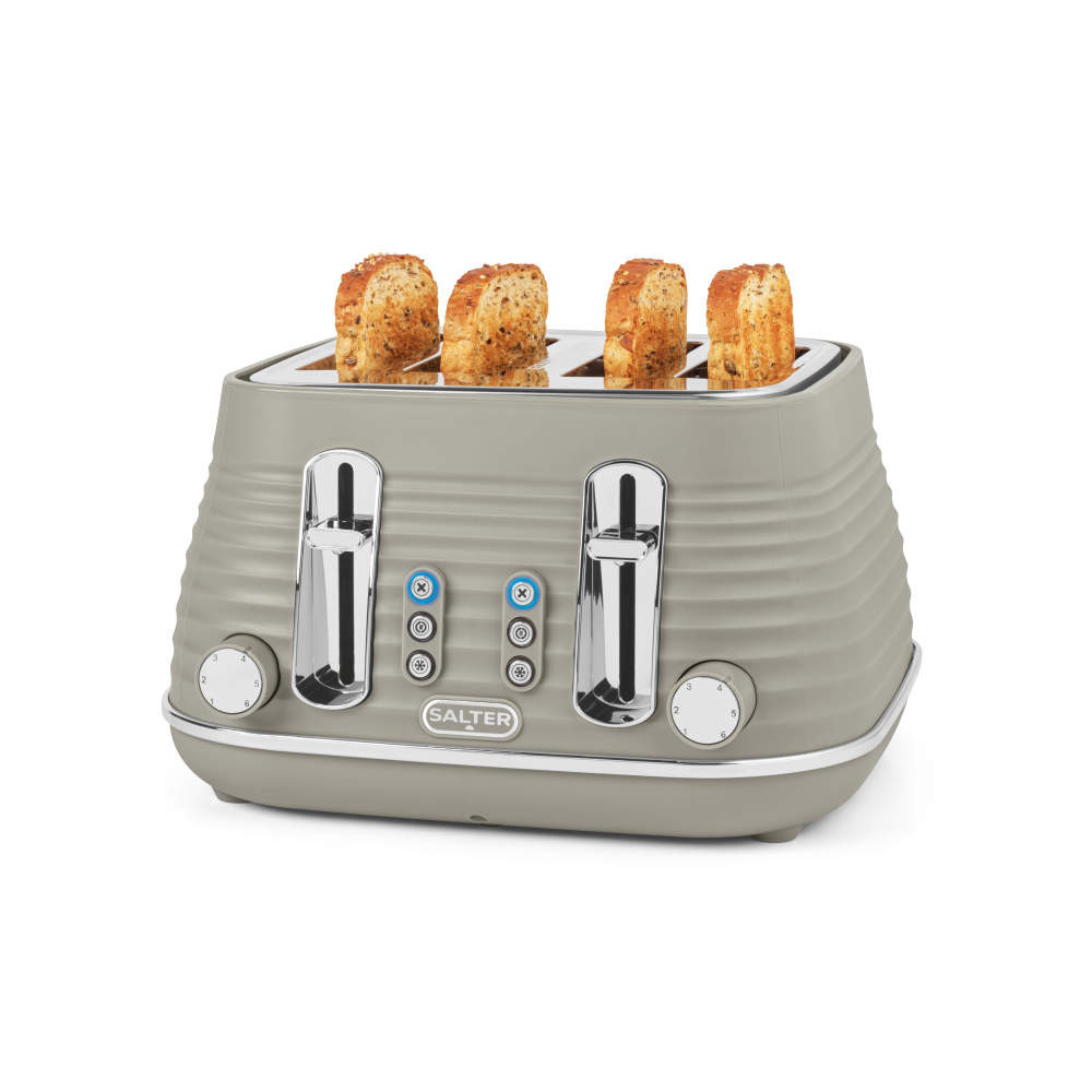 salter Ripple 4-Slice Toaster – Taupe