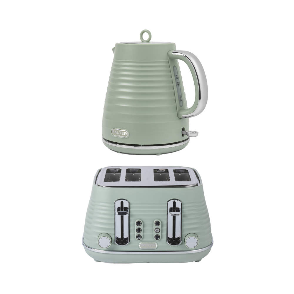 salter Ripple Kettle & 4-Slice Toaster - Sage