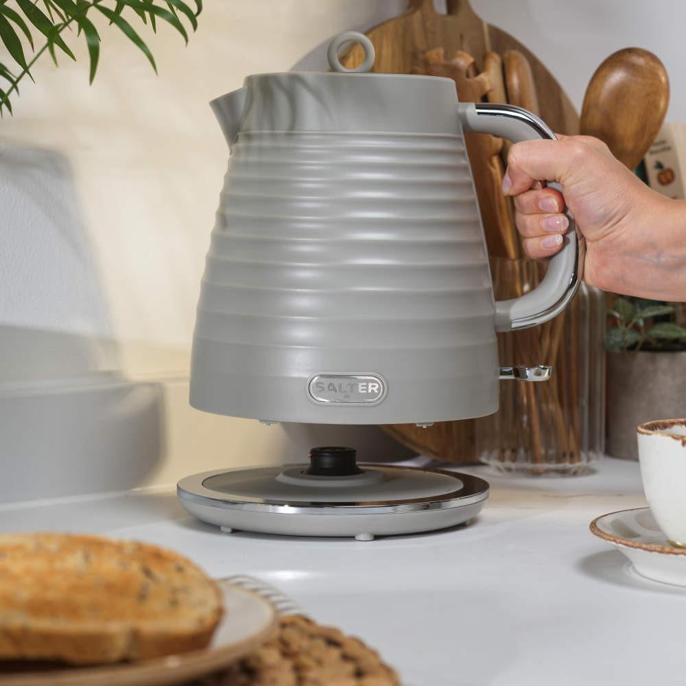 Salter Ripple Kettle & 4-Slice Toaster - Taupe