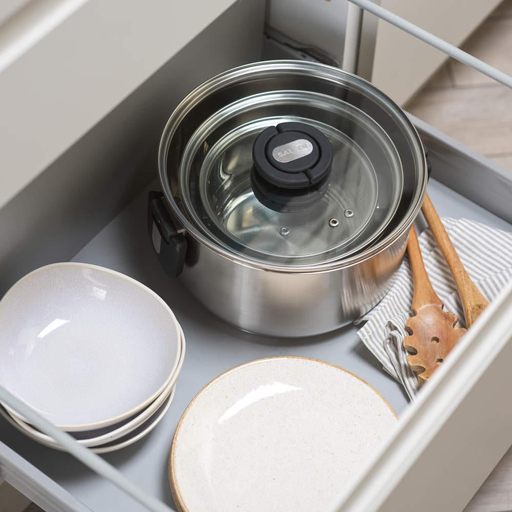 Salter Stackable 3-Piece Stockpot Set – 16/20/24 Cm