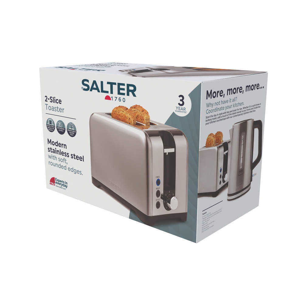 Salter Stainless Steel 2-Slice Toaster