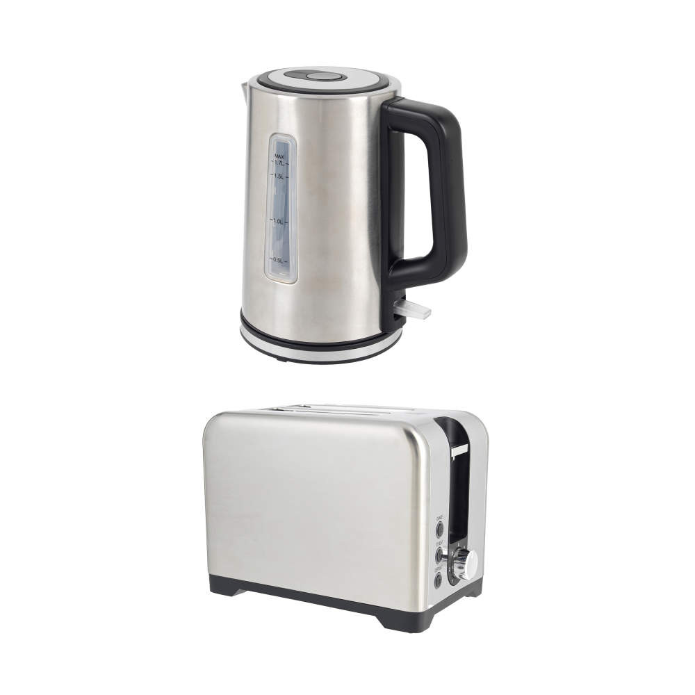 salter Stainless Steel Kettle & 2-Slice Toaster Set
