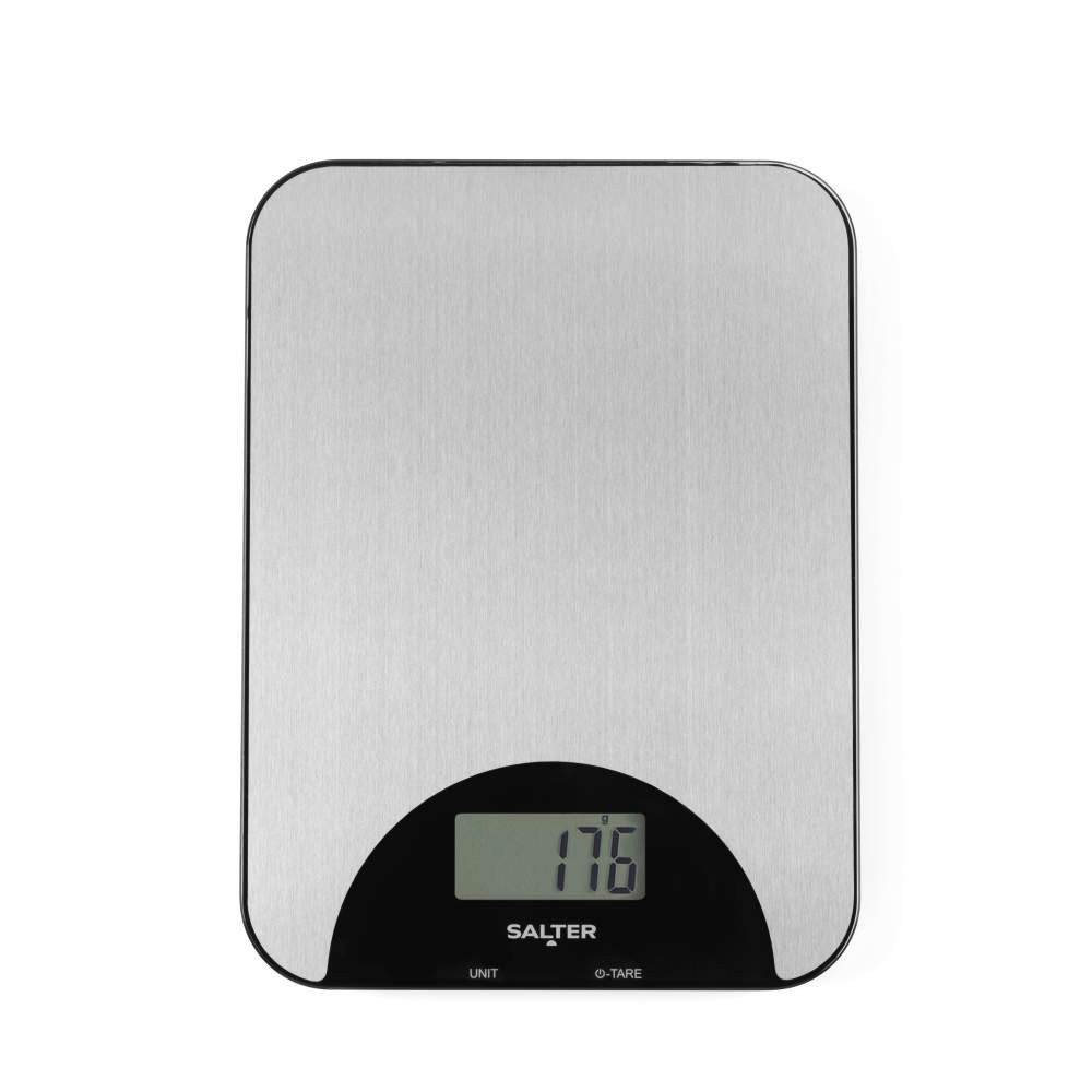 salter Stainless Steel Rechargeable Scale – Silver