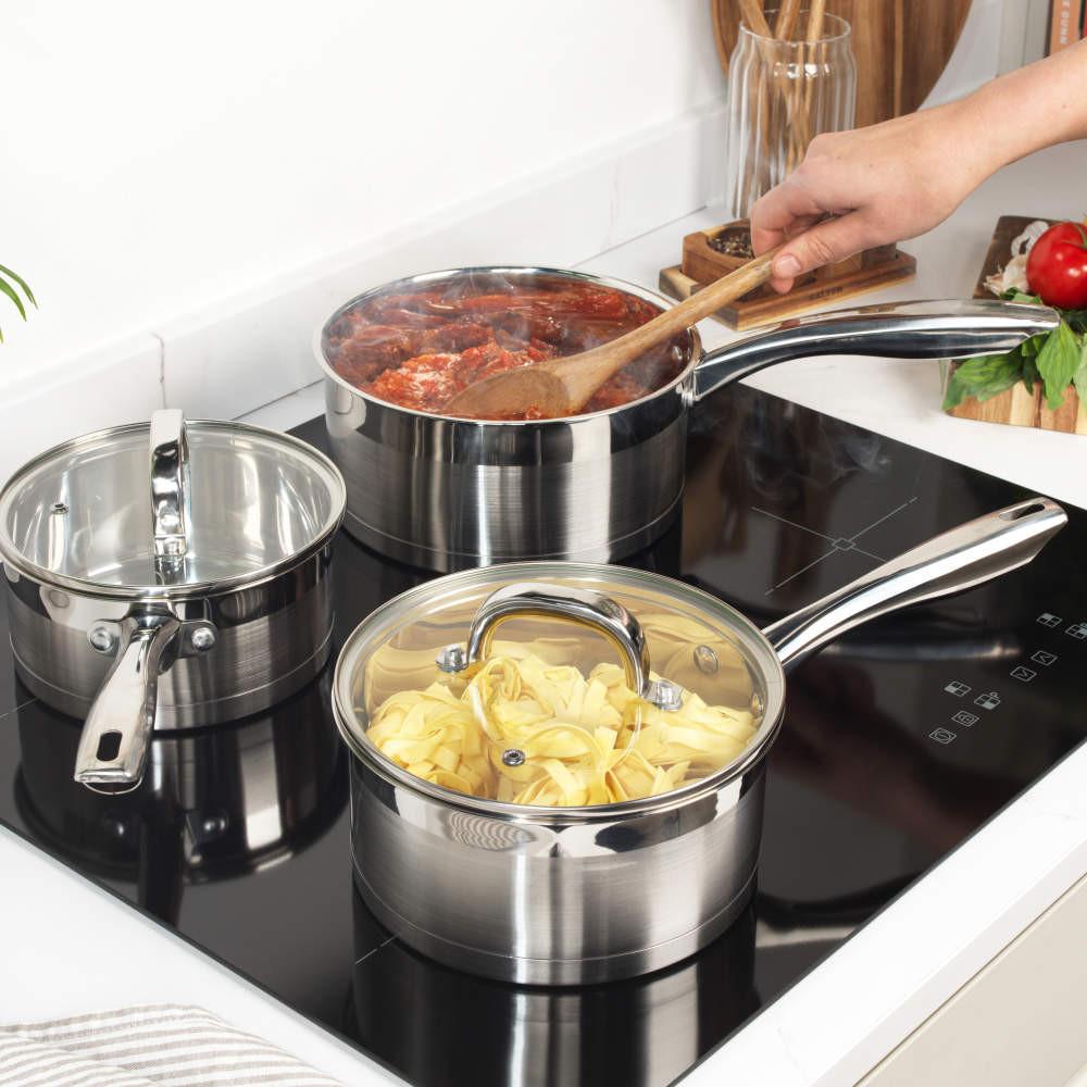 Salter Timeless Collection 3-Piece Saucepan Set
