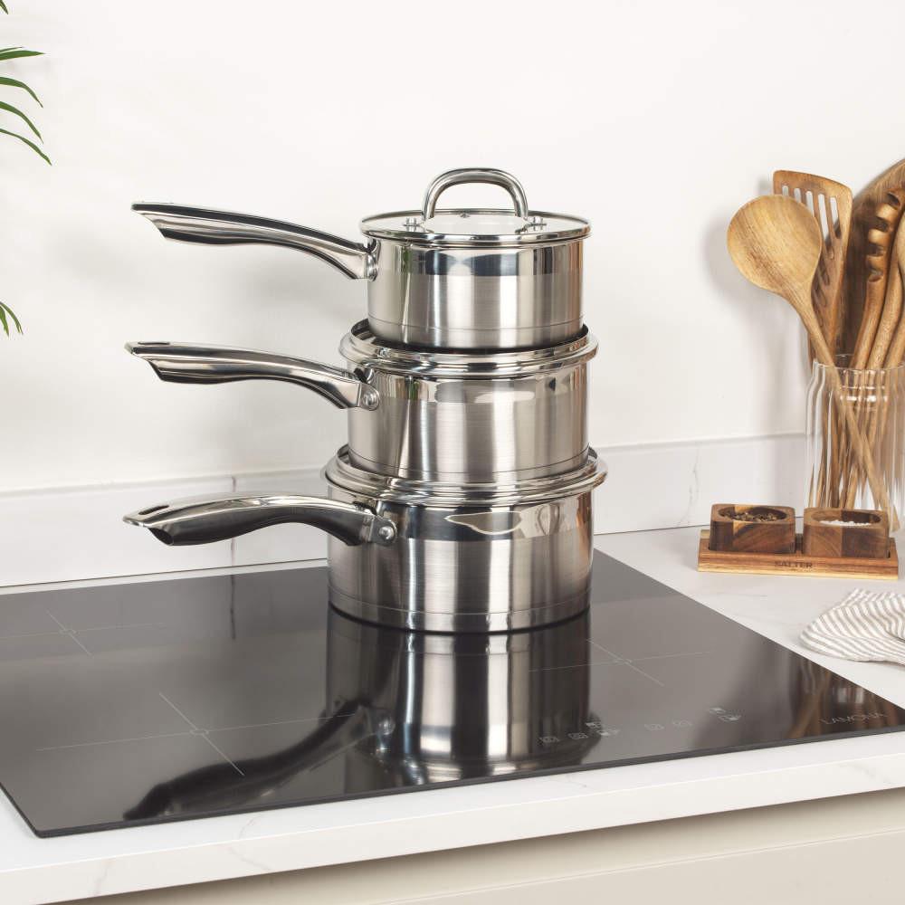 Salter Timeless Collection 3-Piece Saucepan Set