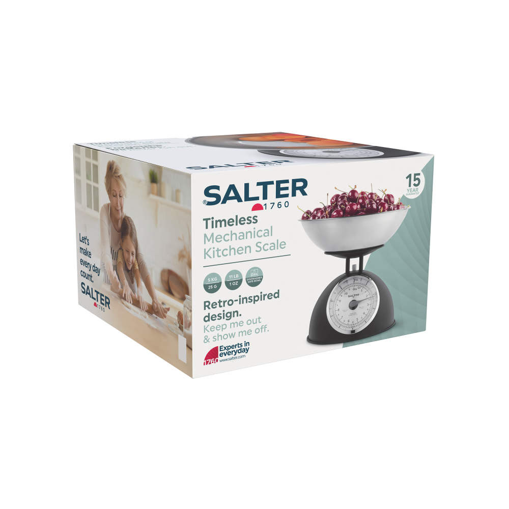 Salter Timeless Mechanical Kitchen Scale – Black