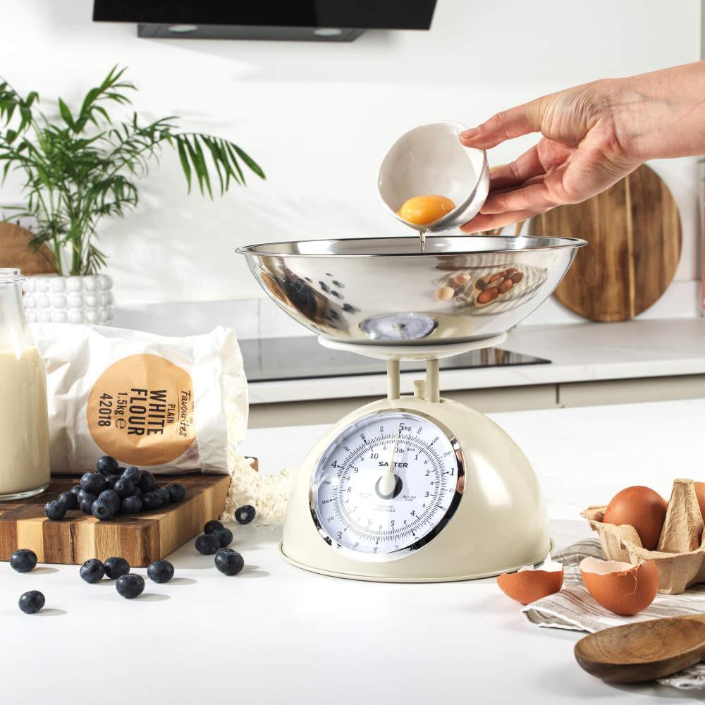 Salter Timeless Mechanical Kitchen Scale – Cream