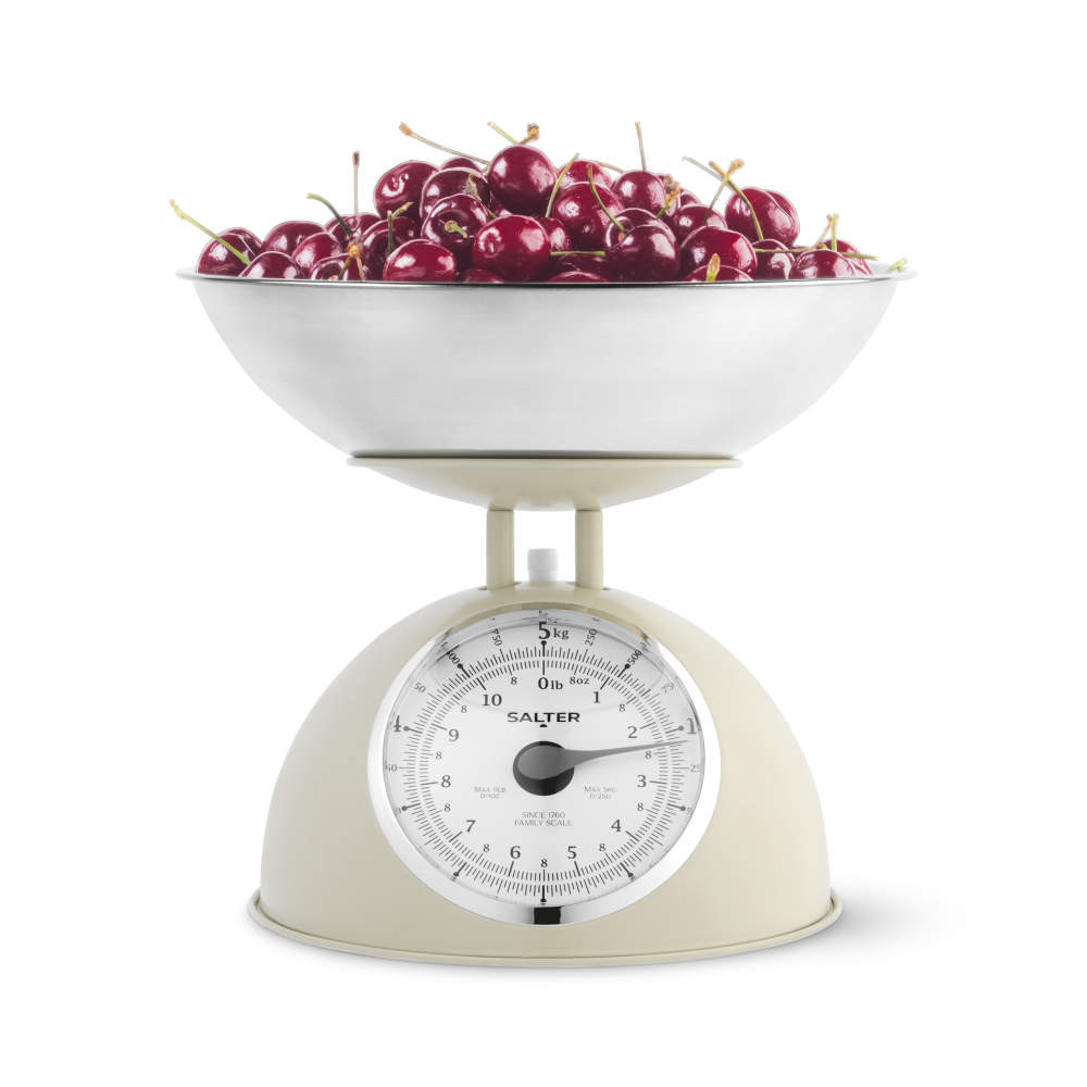 salter Timeless Mechanical Kitchen Scale – Cream