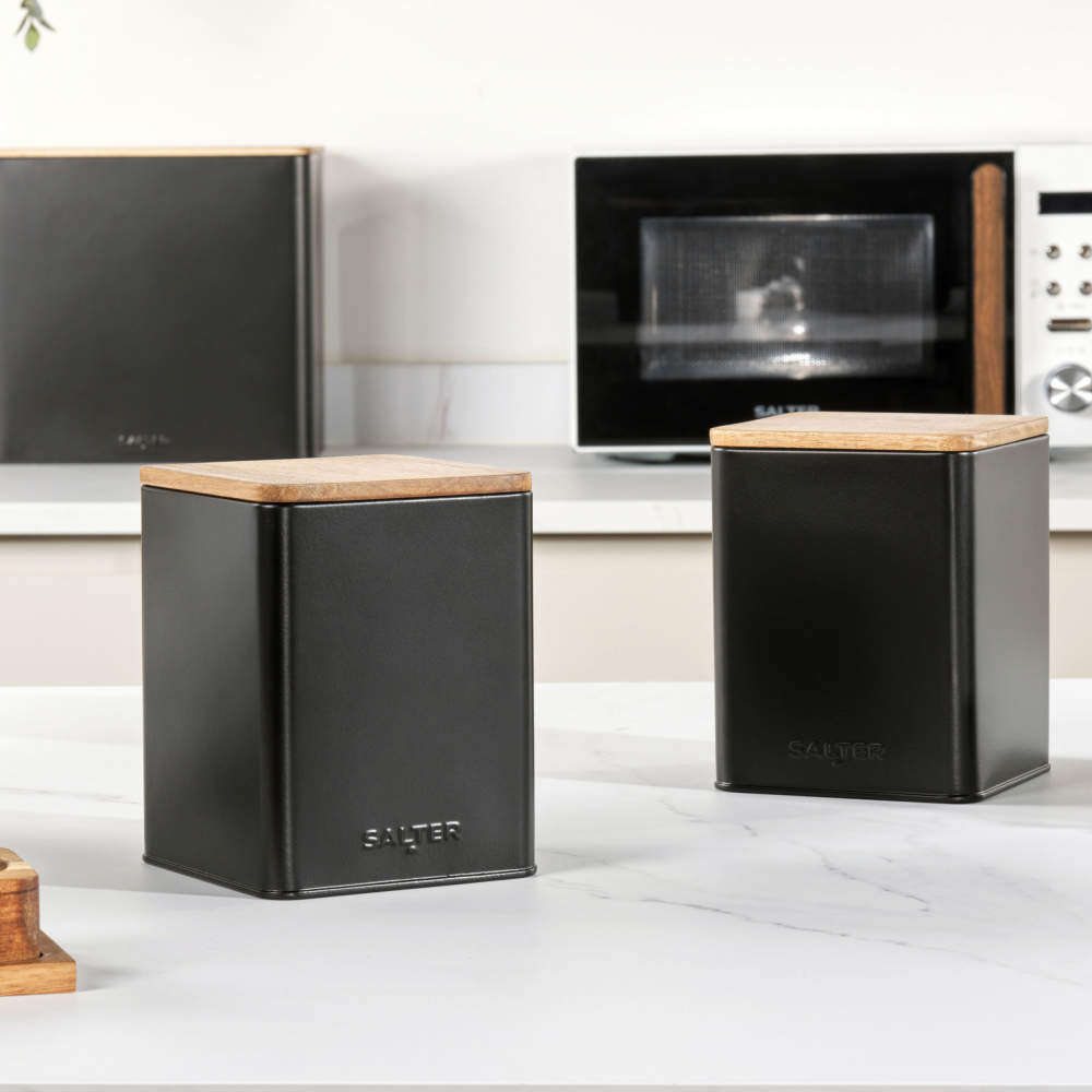 Salter Toronto 3-Piece Canister Set - Black