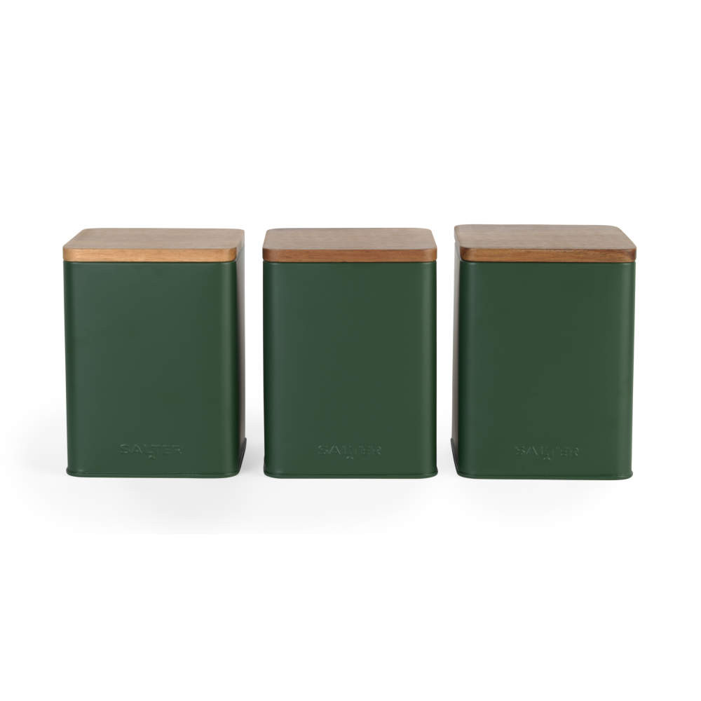 Salter Toronto 3-Piece Canister Set – Green