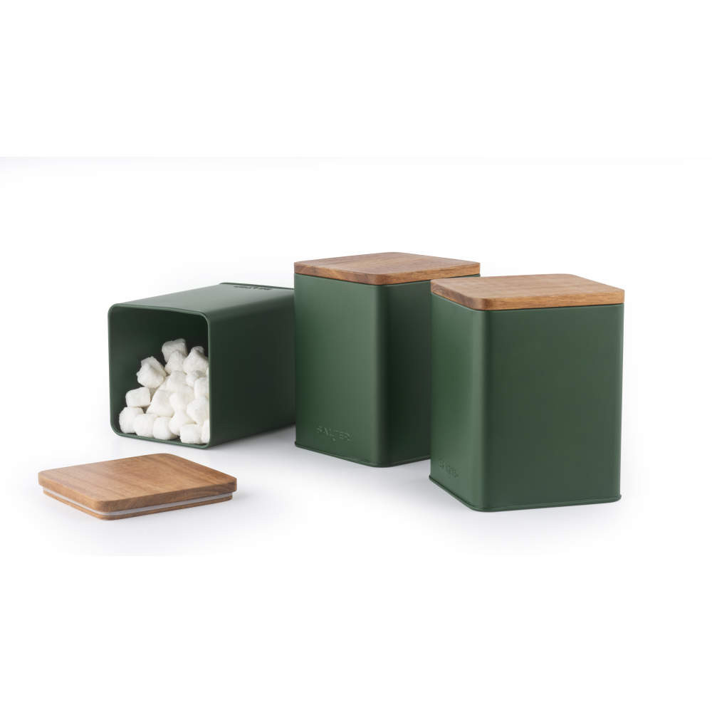 salter Toronto 3-Piece Canister Set – Green