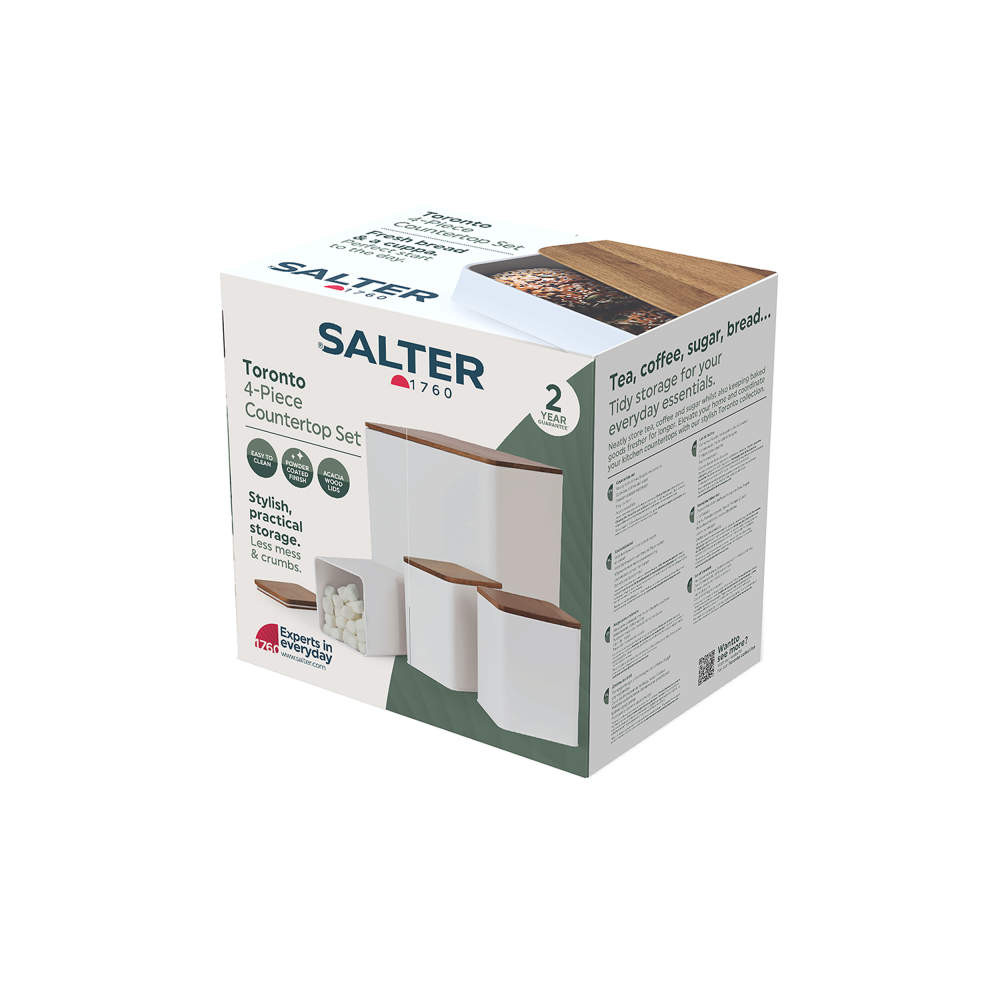 Salter Toronto 4-Piece Countertop Set – White
