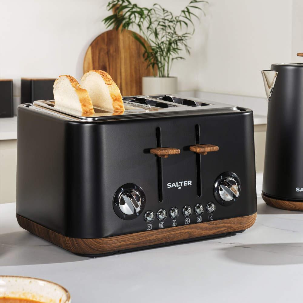 Salter Toronto 4-Slice Toaster & Microwave Set - Black