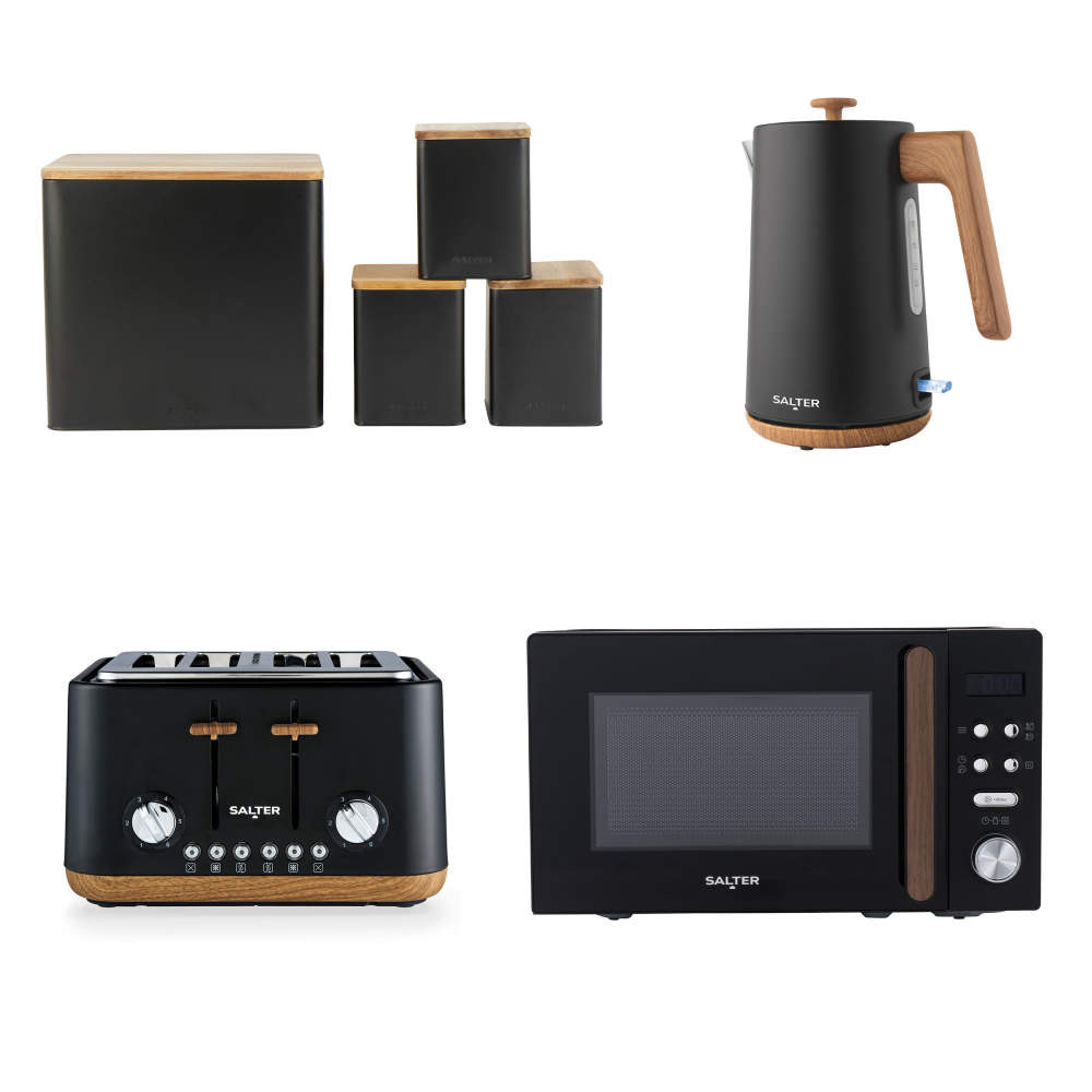 salter Toronto 7-Piece Countertop Set - Black