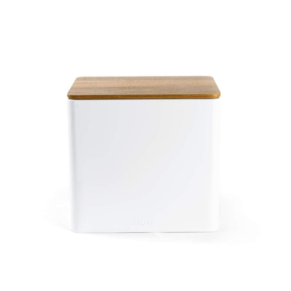 salter Toronto Bread Bin – White/Wooden
