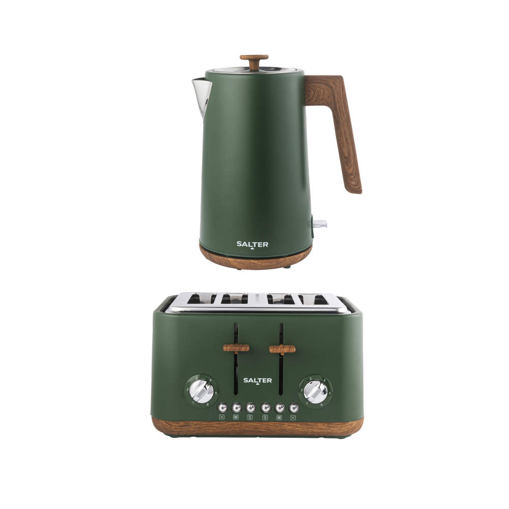 salter Toronto Kettle & 4-Slice Toaster Set - Green