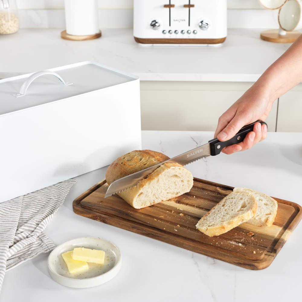 Salter Toronto Toaster & Bread Bin Set - White