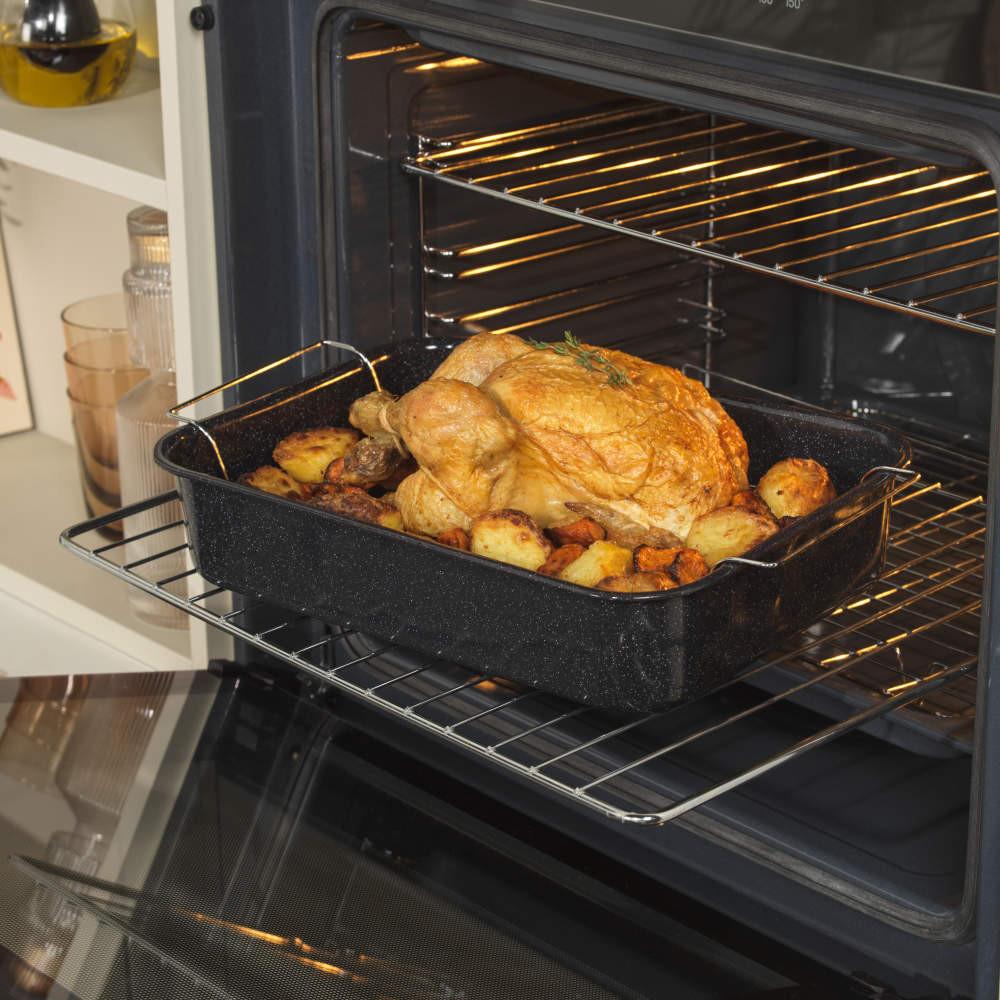 Salter Vitreous Enamel 32cm Roaster & Rack