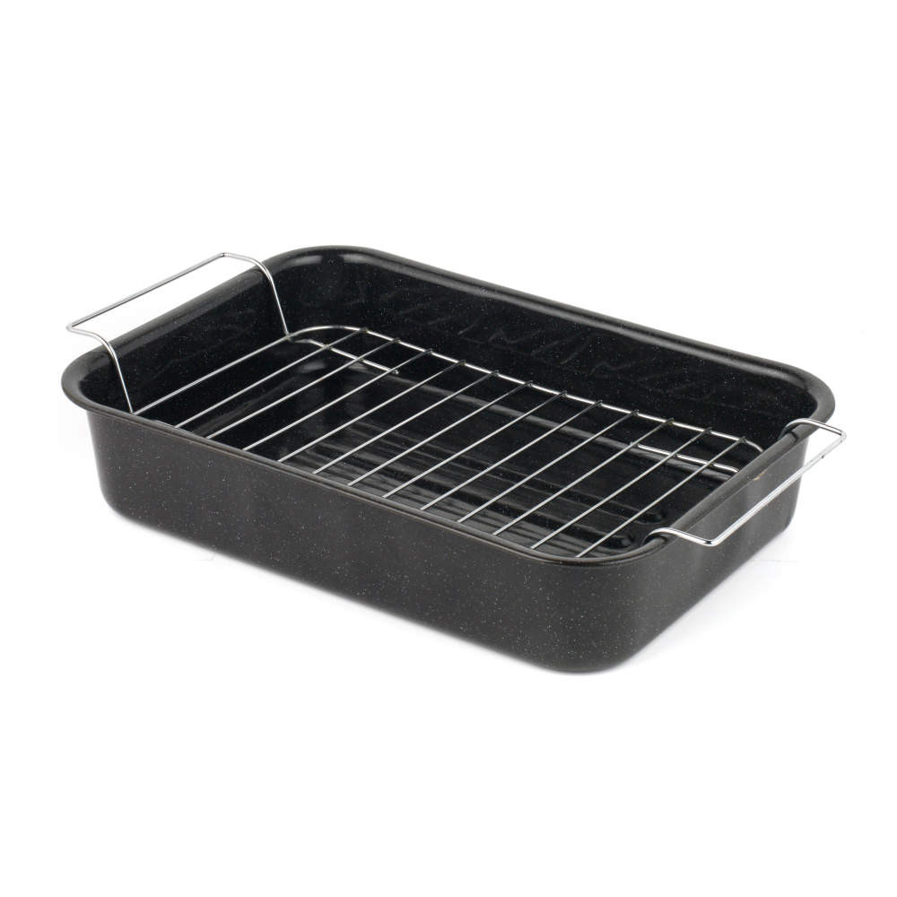 salter Vitreous Enamel 32cm Roaster & Rack