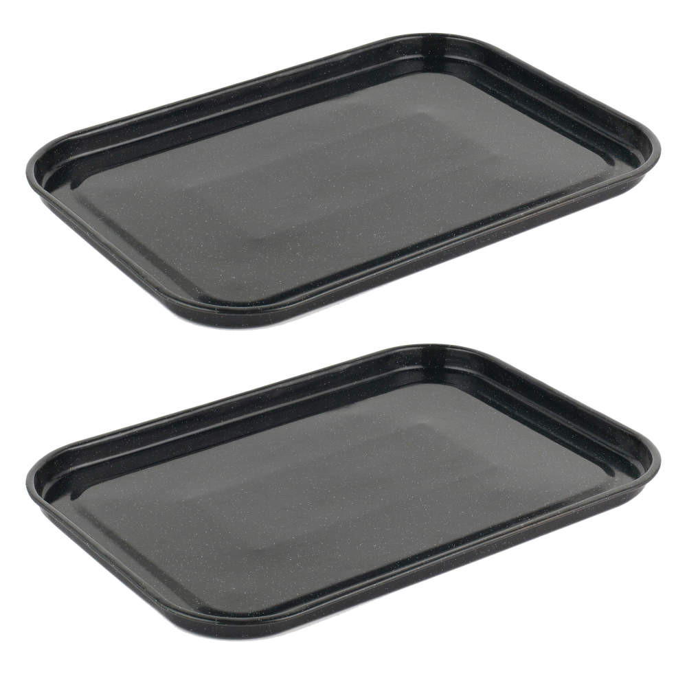 salter Vitreous Enamel 36cm Baking Tray - 2 Pack