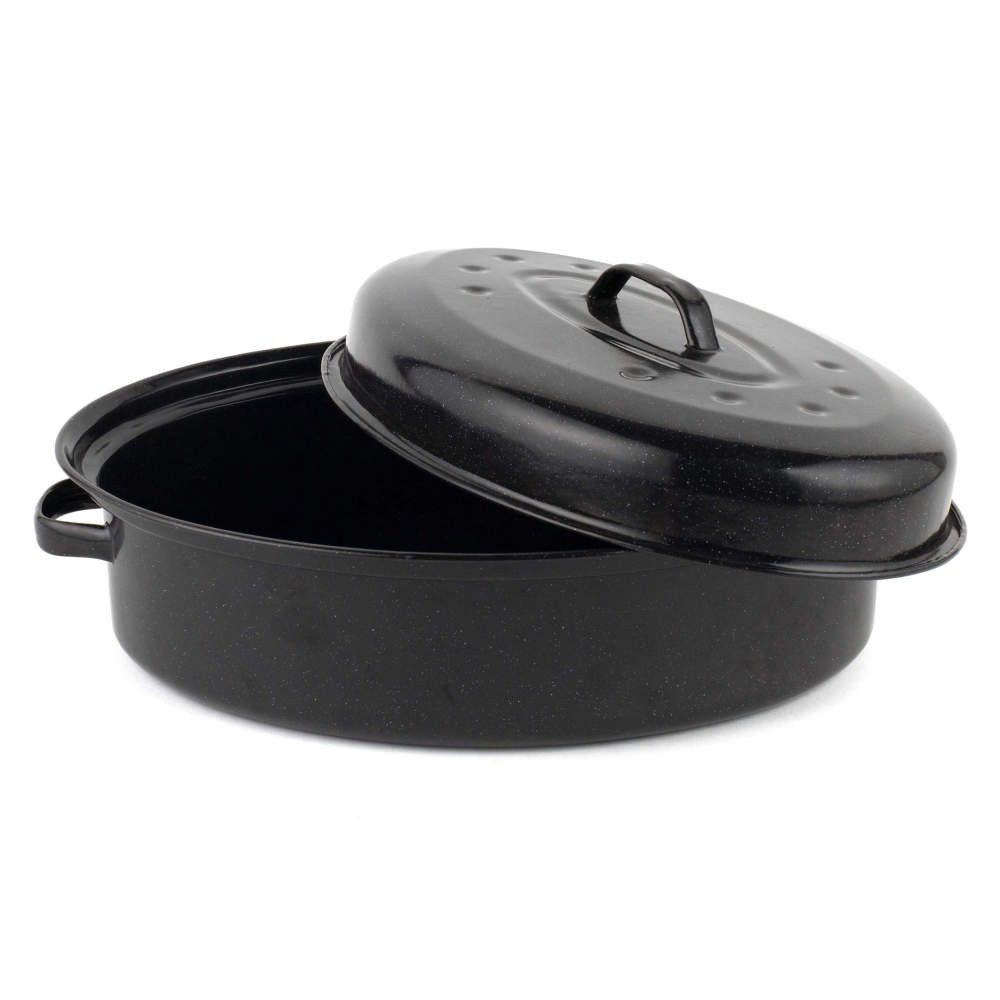 salter Vitreous Enamel 36cm Self-Basting Roaster