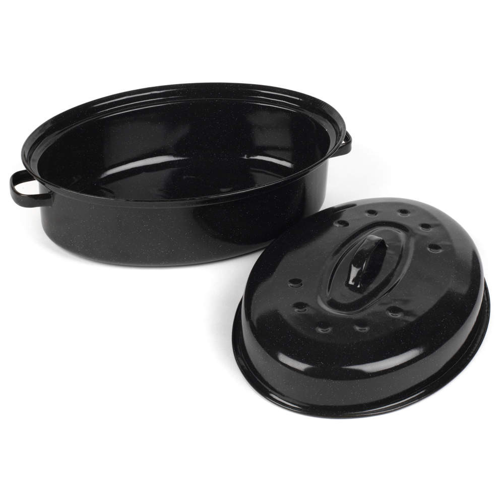 salter Vitreous Enamel 38cm Self-Basting Roaster