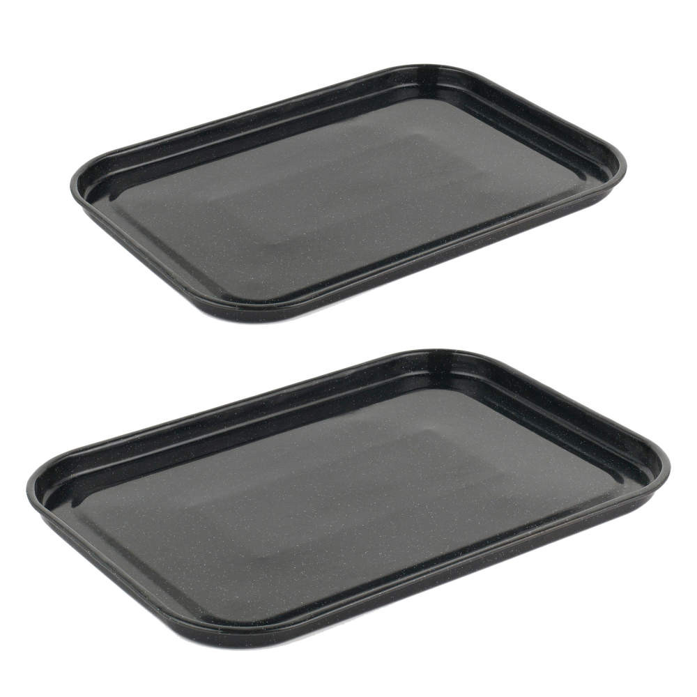 salter Vitreous Enamel Baking Tray Set - 36/40cm