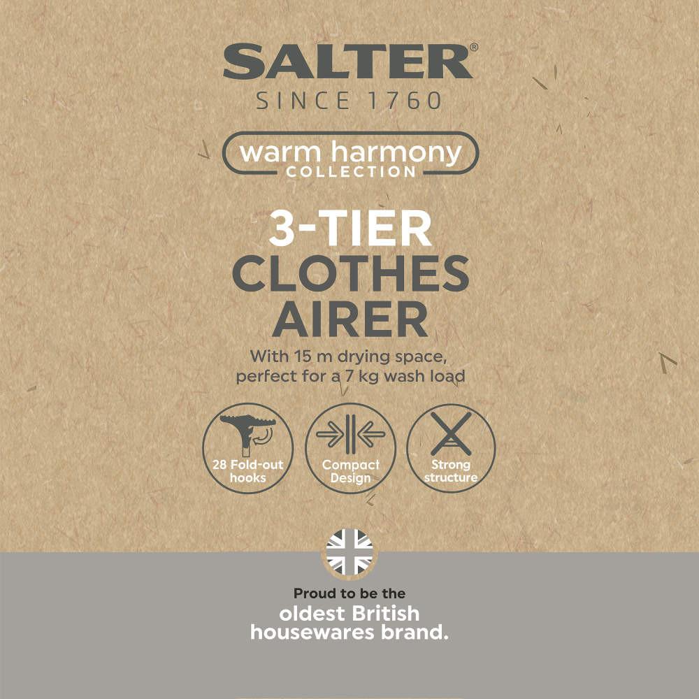 Salter Warm Harmony 3-Tier Airer