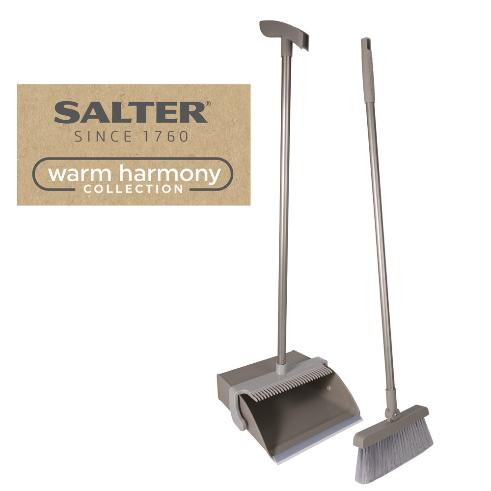Salter Warm Harmony Freestanding Dustpan & Broom Set