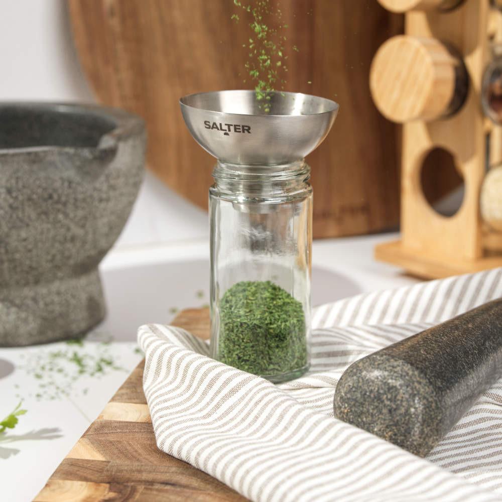 Salter Stainless Steel Refill Funnel – For Seasoning & Spice