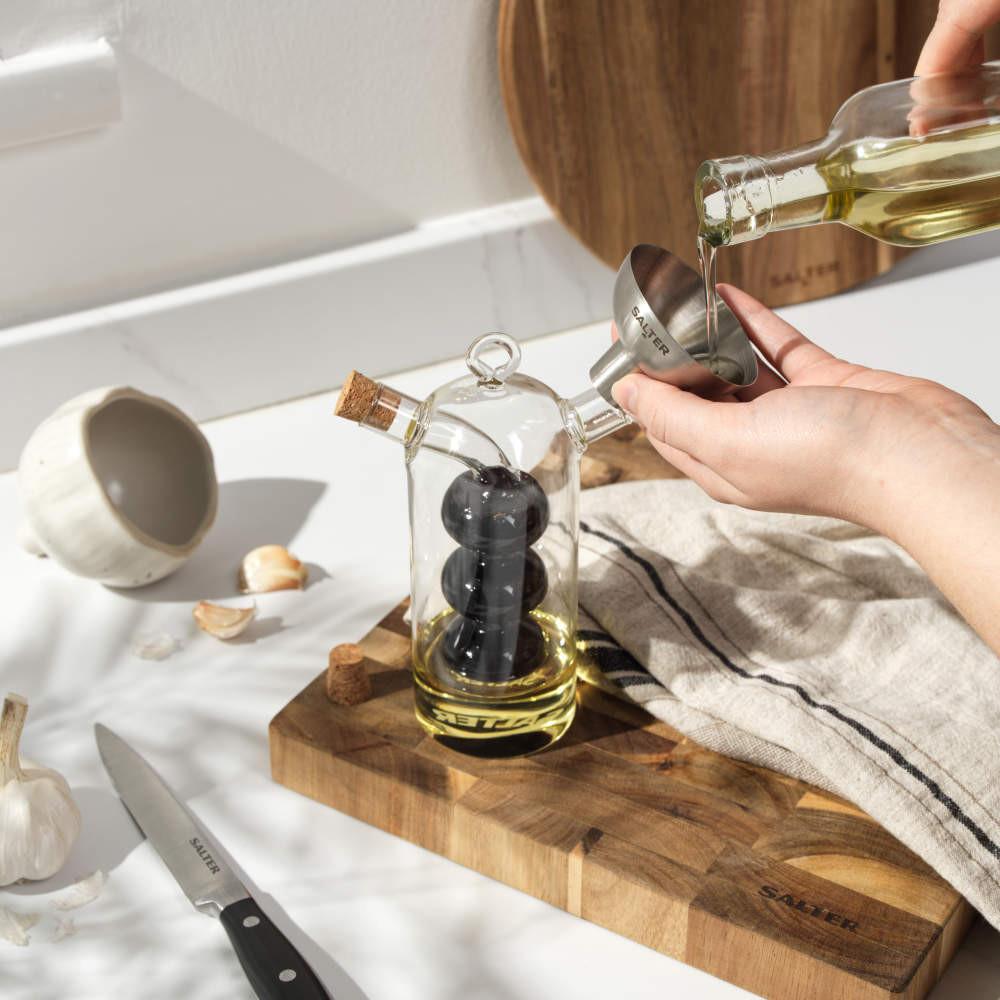 Salter Stainless Steel Refill Funnel – For Seasoning & Spice