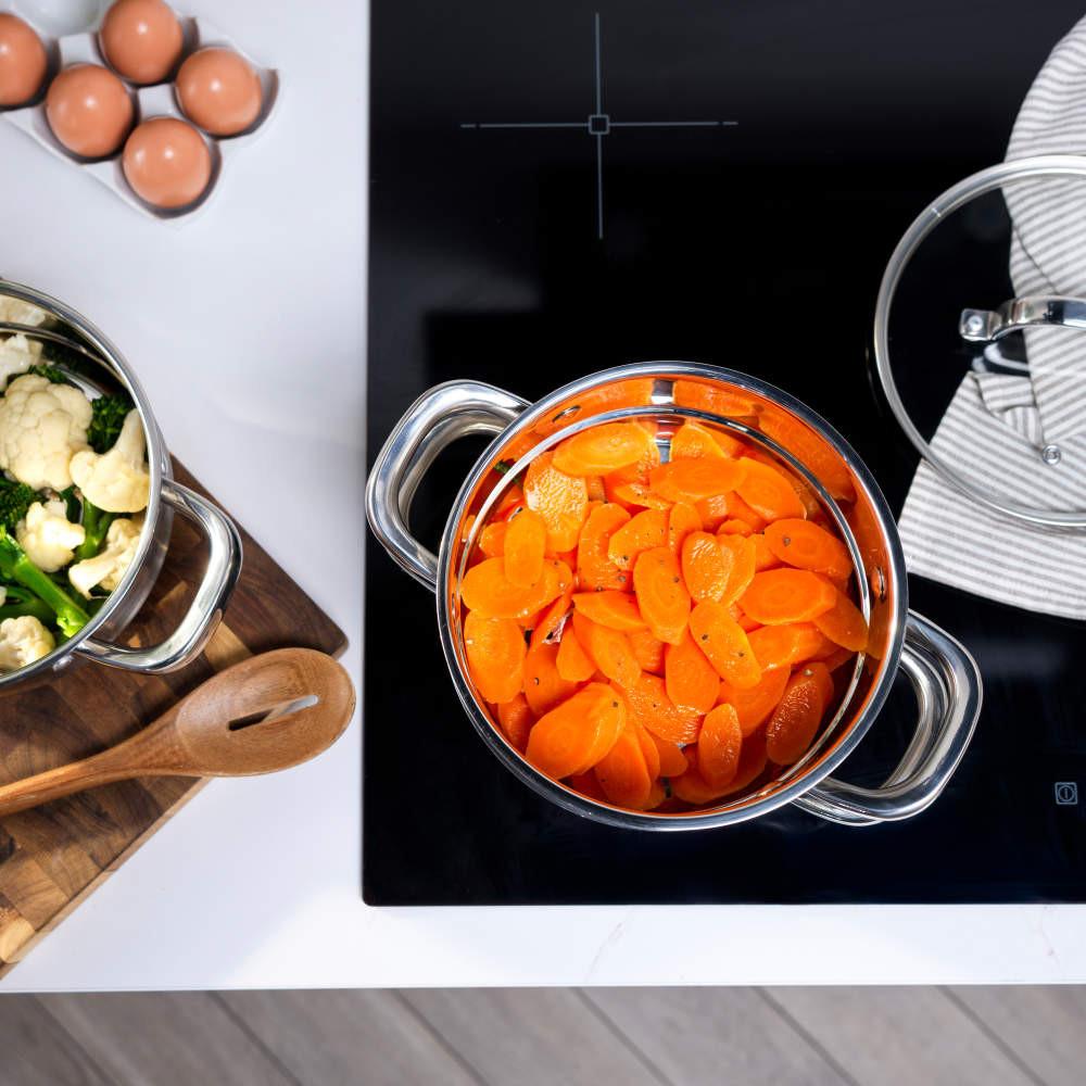 Salter Timeless 3 Tier Steamer – 18cm Stackable Cooking Pots