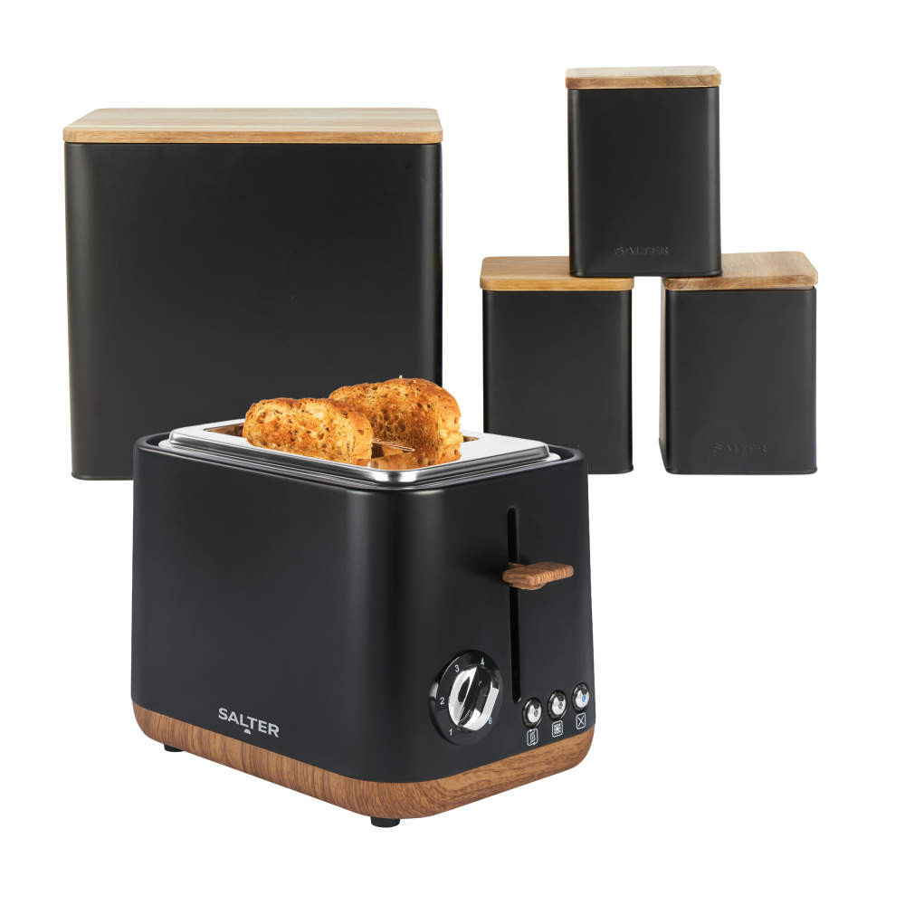 salter Toronto 2-Slice Toaster & Countertop Set – Black